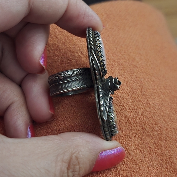 Artisan Handmade Monarch opal ring Size 7.5 OOAK Rare HTF - Picture 3 of 7